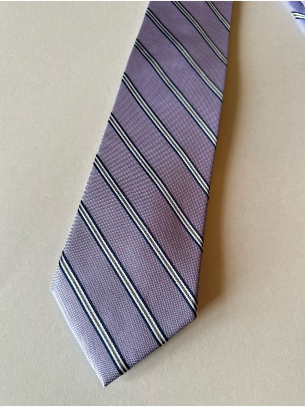 Jos A Bank Purple Striped Silk Neck Tie NWOT